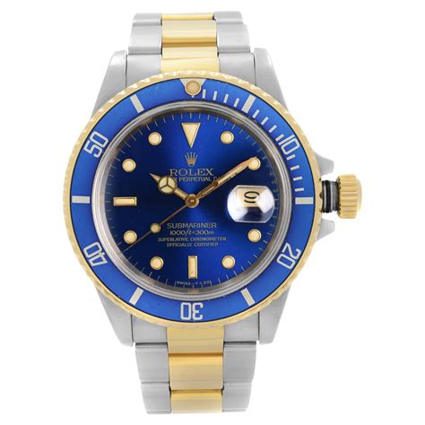 rolex submariner acciaio oro quadrante blu|orologio rolex oro giallo.